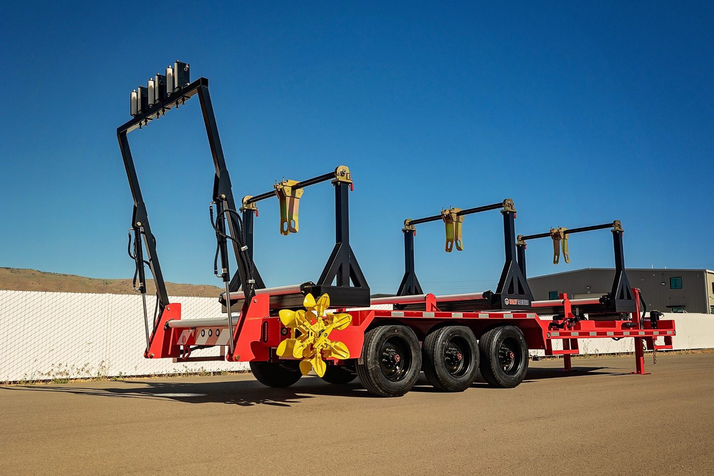 Rally cable reel trailer on the jobsite